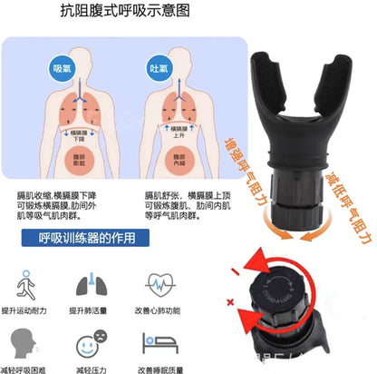 Popular Portable Mouthpiece-Type Lung Capacity Trainer for Copd, Lung Function Improvement Breathing Trainer, Exercise Trainer