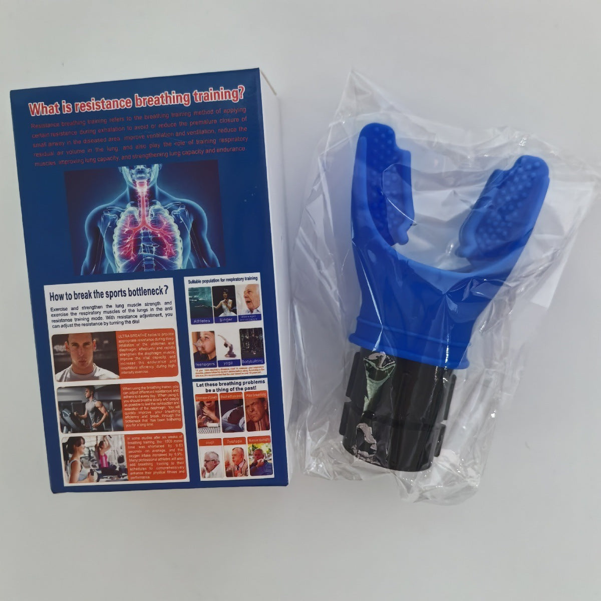 Popular Portable Mouthpiece-Type Lung Capacity Trainer for Copd, Lung Function Improvement Breathing Trainer, Exercise Trainer