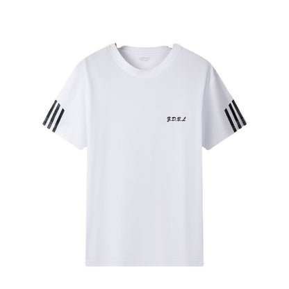 Sports Suit Men's Fitness Sweat Suit Summer Short-Sleeved T-Shirt Loose Quick-Drying Clothing Basketball Training Running Shorts